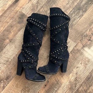 Rachel Roy Studded Tall Boots Size 8